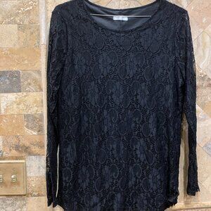 Black Lace Blouse XL